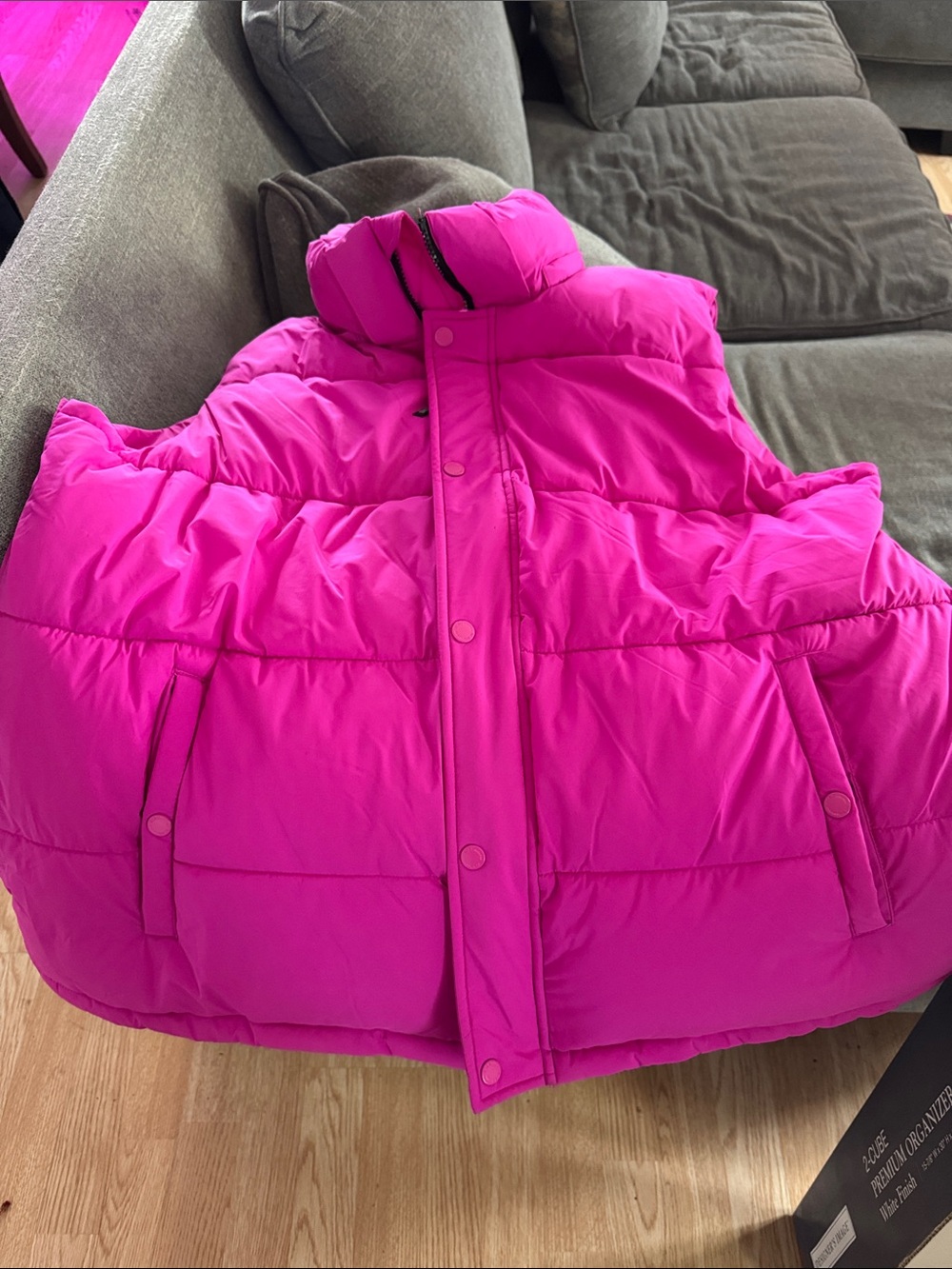 Women’s  BCBG Hot Pink Puffer Vest Size XXL